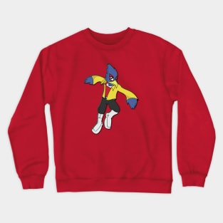 Bird of Blue in Yellow Crewneck Sweatshirt